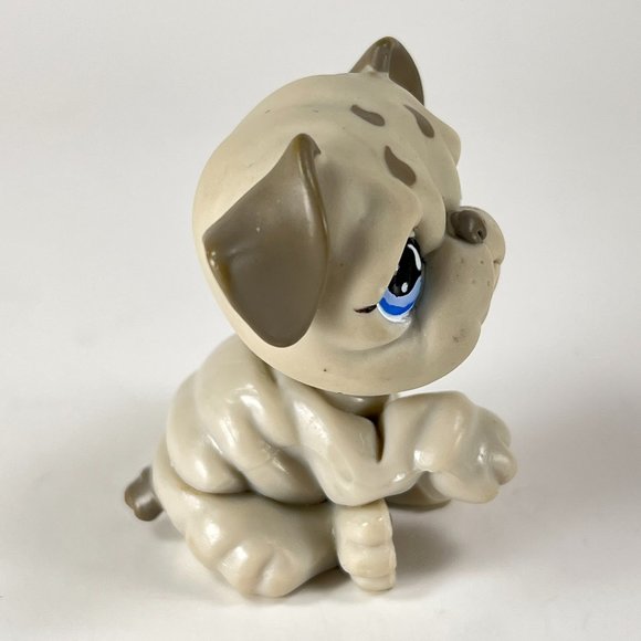 Hasbro LPS Littlest Pet Shop 508 Gray Bulldog Puppy Figure Toy 2007 - Picture 4 of 9